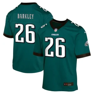Saquon barkley philadelphia eagles nike youth team player game jersey Midnight green
