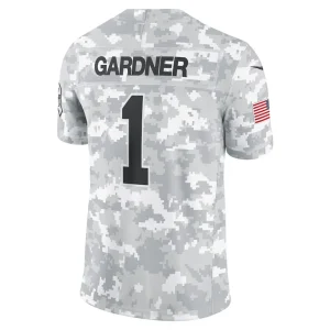 Sauce gardner new york jets nike 2024 salute to service limited jersey Arctic camo L