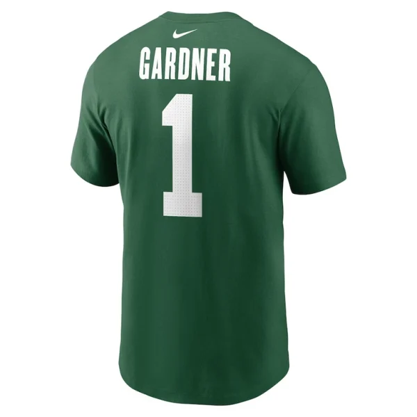Sauce gardner new york jets nike name number t shirt Green L