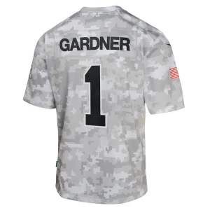 Sauce gardner new york jets nike youth 2024 salute to service game jersey Arctic camo Yth L