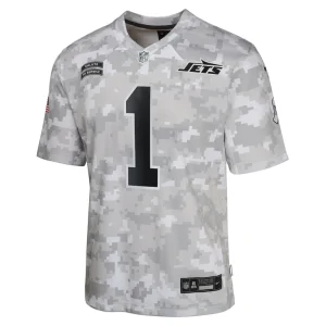 Sauce gardner new york jets nike youth 2024 salute to service game jersey Arctic camo Yth M