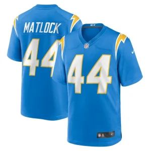 Scott matlock los angeles chargers nike team game jersey Powder blue