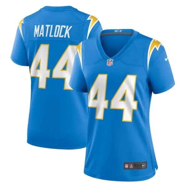 Scott matlock los angeles chargers nike womens game jersey Powder blue