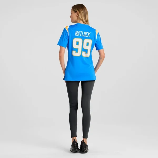 Scott matlock los angeles chargers nike womens team game jersey Powder blue 2XL