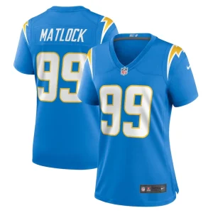 Scott matlock los angeles chargers nike womens team game jersey Powder blue