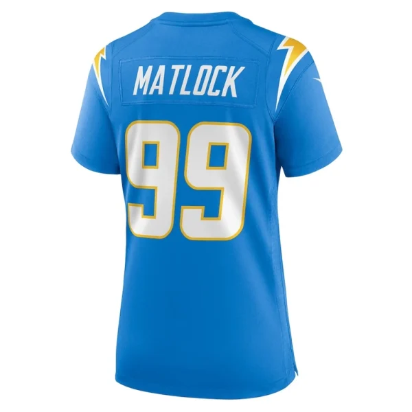 Scott matlock los angeles chargers nike womens team game jersey Powder blue L