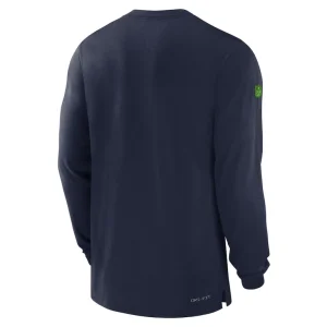 Seattle seahawks nike 2023 sideline performance long sleeve t shirt College navy L