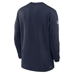 Seattle seahawks nike 2023 sideline performance long sleeve tri blend quarter zip top Navy L