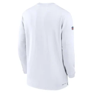 Seattle seahawks nike 2023 sideline performance long sleeve tri blend quarter zip top White L