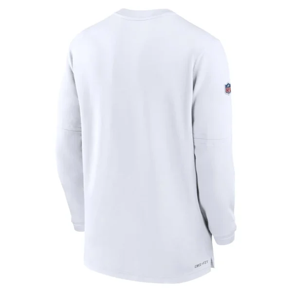 Seattle seahawks nike 2023 sideline performance long sleeve tri blend quarter zip top White L