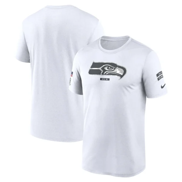 Seattle seahawks nike 2024 salute to service legend performance t shirt White