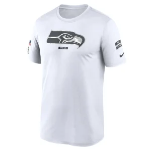 Seattle seahawks nike 2024 salute to service legend performance t shirt White M