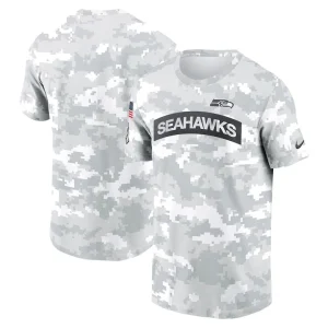 Seattle seahawks nike 2024 salute to service performance t shirt Arctic camo