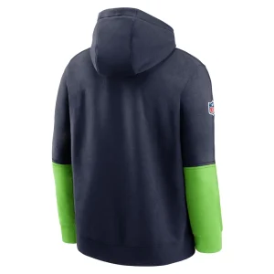 Seattle seahawks nike 2024 sideline club pullover hoodie College navy L