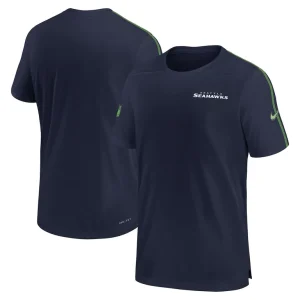 Seattle seahawks nike 2024 sideline coach uv performance t shirt College navy