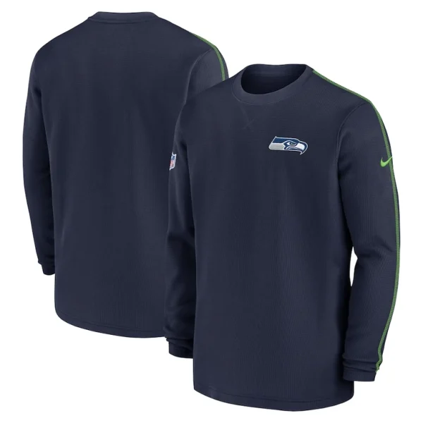 Seattle seahawks nike 2024 sideline coaches long sleeve top College navy