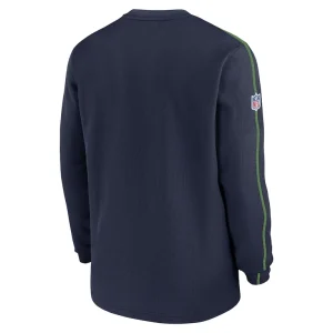 Seattle seahawks nike 2024 sideline coaches long sleeve top College navy L