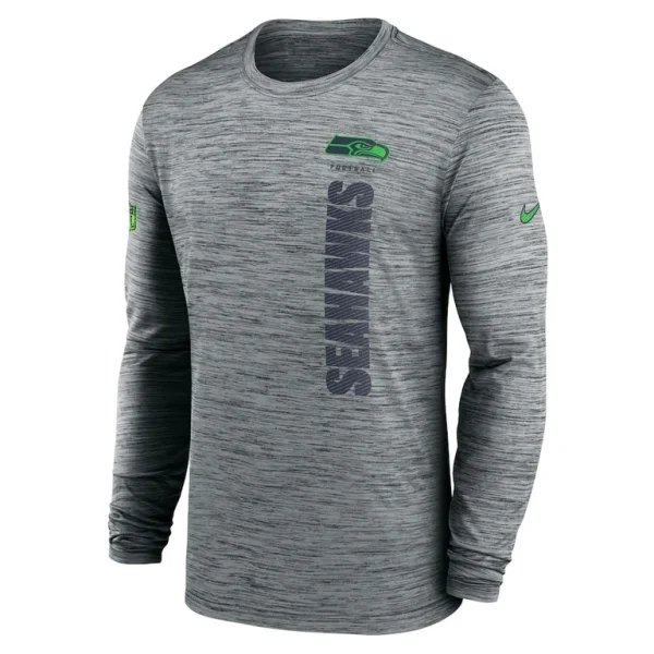 Seattle seahawks nike 2024 sideline velocity performance long sleeve t shirt Gray M