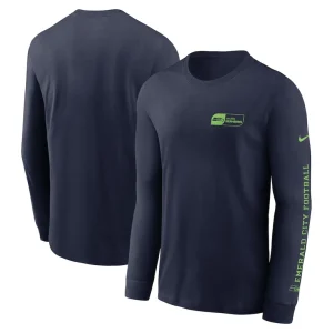Seattle seahawks nike all out long sleeve t shirt College navy