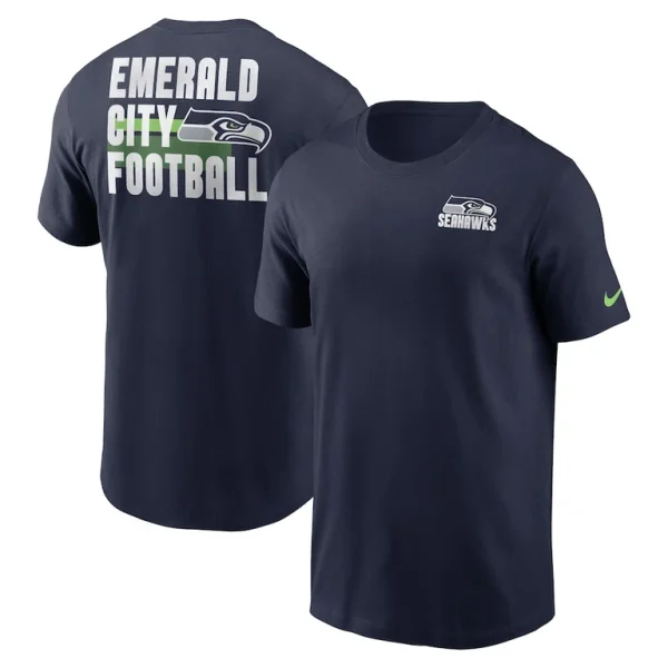 Seattle seahawks nike blitz essential t shirt College navy