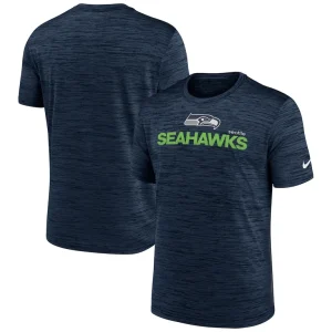 Seattle seahawks nike blitz velocity modern performance t shirt College navy