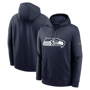 Seattle seahawks nike club logo pullover hoodie College navy