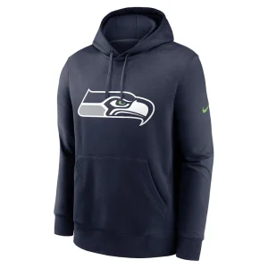 Seattle seahawks nike club logo pullover hoodie College navy M