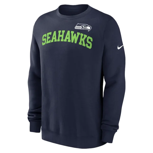 Seattle seahawks nike club pullover sweatshirt College navy M