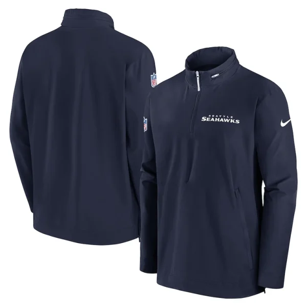 Seattle seahawks nike coach half zip jacket College navy