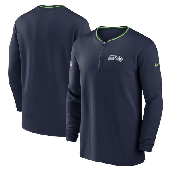 Seattle seahawks nike coach half zip sweatshirt College navy