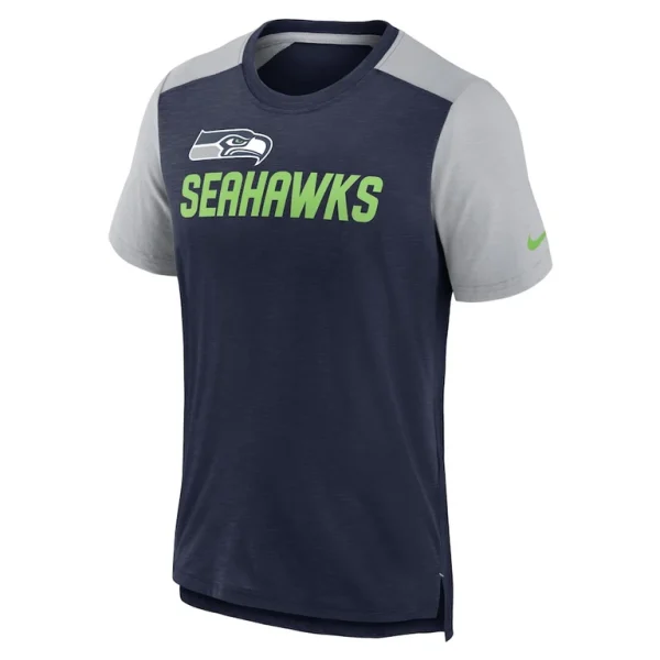Seattle seahawks nike color block team name t shirt Heathered college navyheathered gray M
