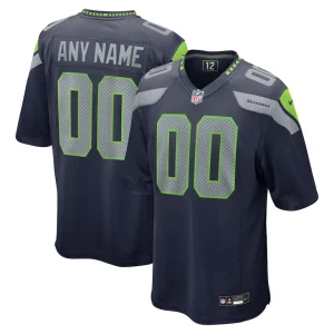 Seattle seahawks nike custom game jersey College navy
