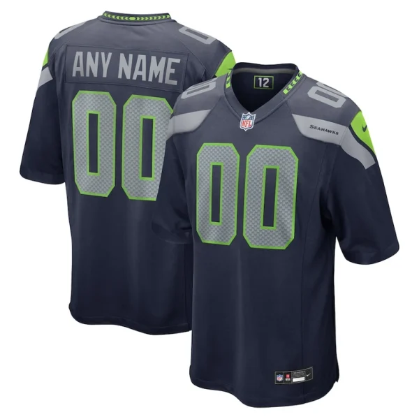 Seattle seahawks nike custom game jersey College navy
