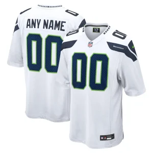 Seattle seahawks nike custom game jersey White