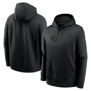 Seattle seahawks nike edge french terry club pullover hoodie Black