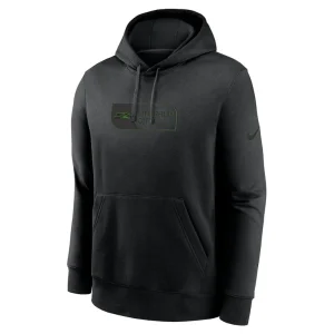 Seattle seahawks nike edge french terry club pullover hoodie Black M