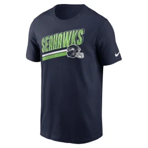 Seattle seahawks nike essential blitz lockup t shirt College navy M