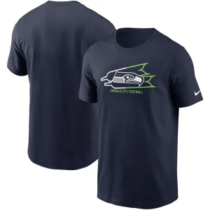Seattle seahawks nike essential local phrase t shirt College navy