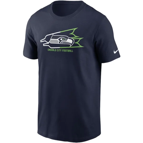 Seattle seahawks nike essential local phrase t shirt College navy M