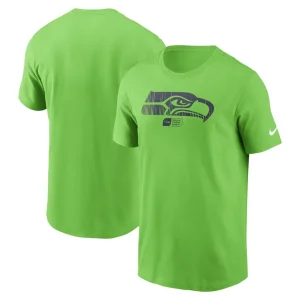 Seattle seahawks nike faded essential t shirt Neon green