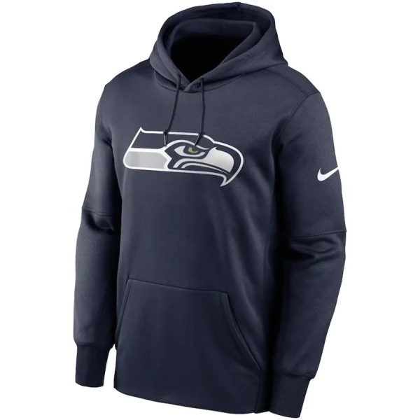 Seattle seahawks nike fan gear primary logo therma performance pullover hoodie College navy M