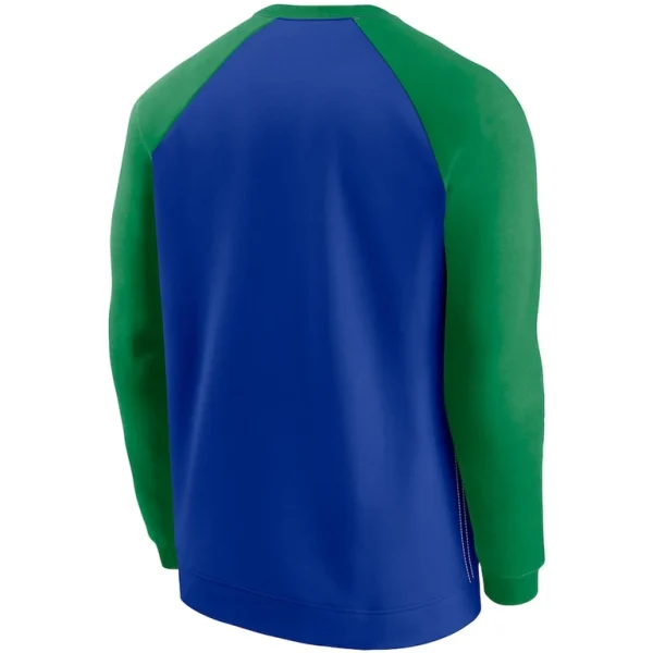 Seattle seahawks nike historic raglan crew performance sweater Royalgreen L