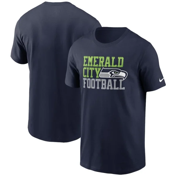 Seattle seahawks nike hometown collection emerald city t shirt College navy
