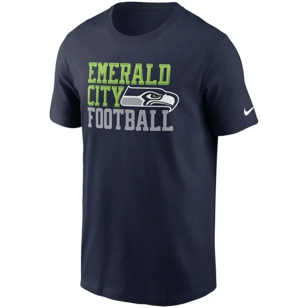 Seattle seahawks nike hometown collection emerald city t shirt College navy M