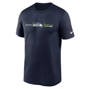 Seattle seahawks nike horizontal lockup legend performance t shirt Navy M