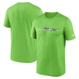 Seattle seahawks nike horizontal lockup legend performance t shirt Neon green