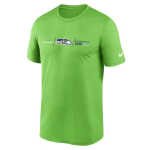 Seattle seahawks nike horizontal lockup legend performance t shirt Neon green M