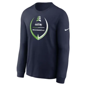 Seattle seahawks nike icon legend long sleeve performance t shirt College navy M