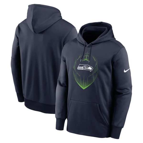 Seattle seahawks nike icon performance pullover hoodie College navy