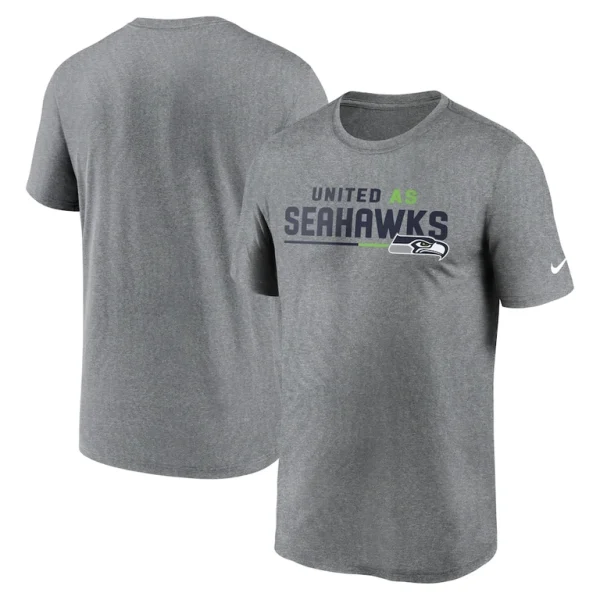 Seattle seahawks nike legend team shoutout performance t shirt Heather gray